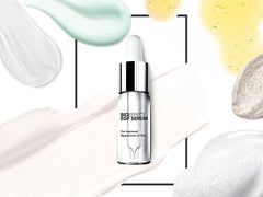 BIOEFFECT EGF Under Eye Treatment Serum over a multicolored background