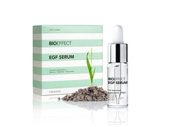 BIOEFFECT EGF Potent Serum for fine line and wrinkles with rocks and a plant